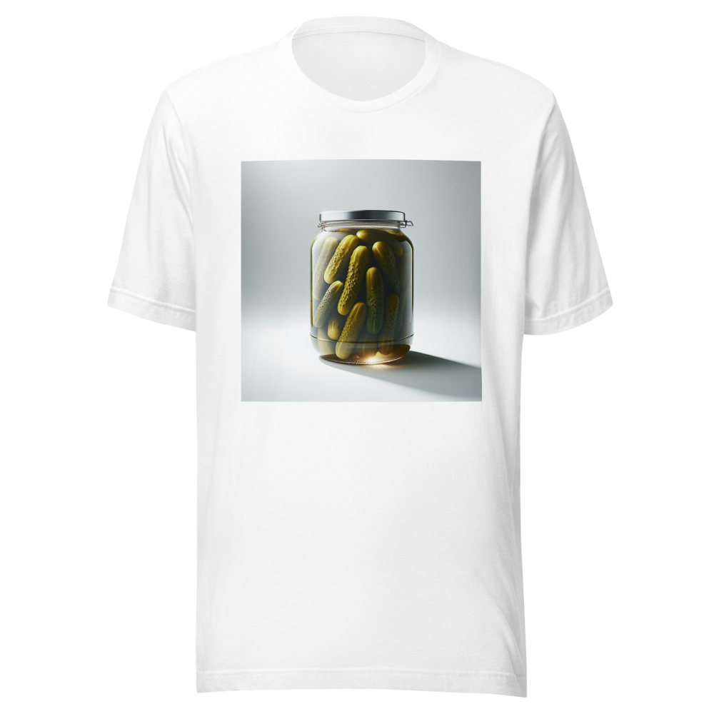 Big pickle jar white background